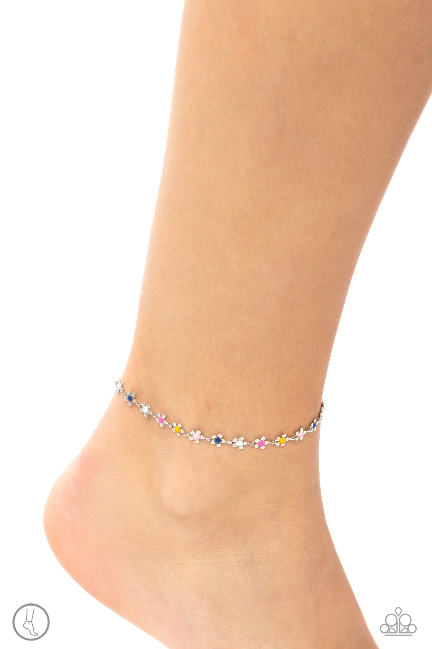 Familiar Florals - Multi Anklet - Paparazzi - Dare2bdazzlin N Jewelry