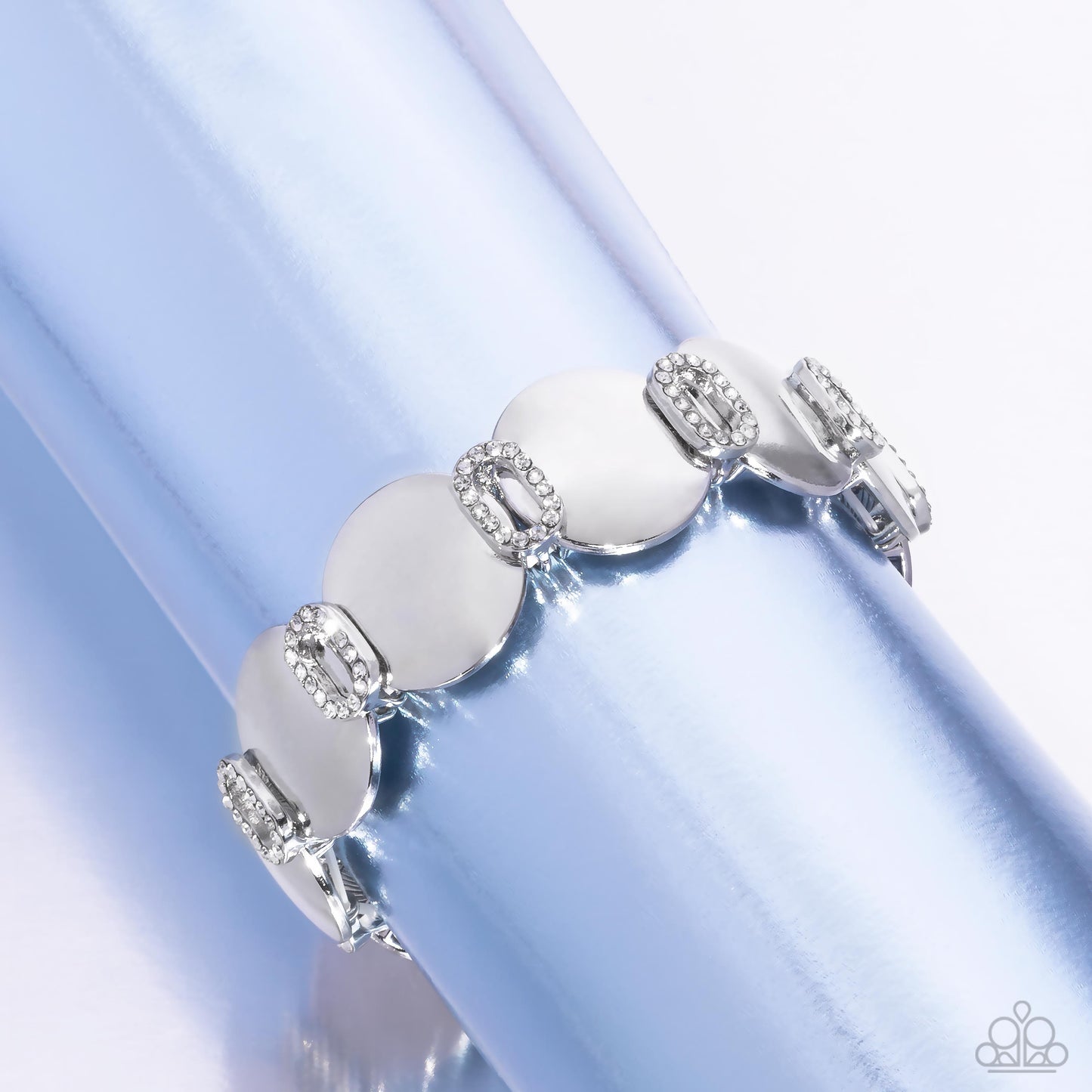 Shimmery Sneak Peek - White Bracelet - Paparazzi - Dare2bdazzlin N Jewelry