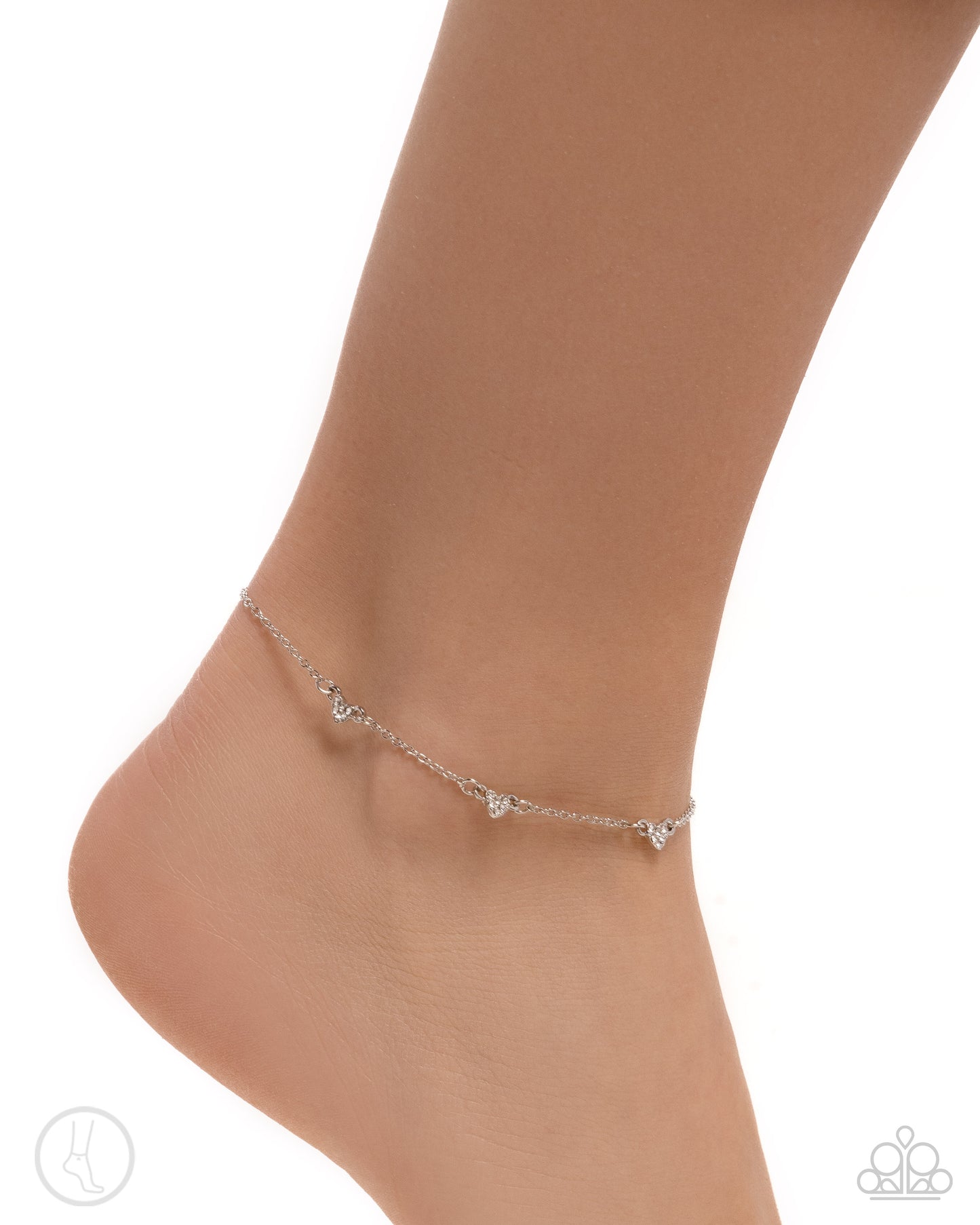 Love Me Hopeless - White Anklet - Paparazzi - Dare2bdazzlin N Jewelry
