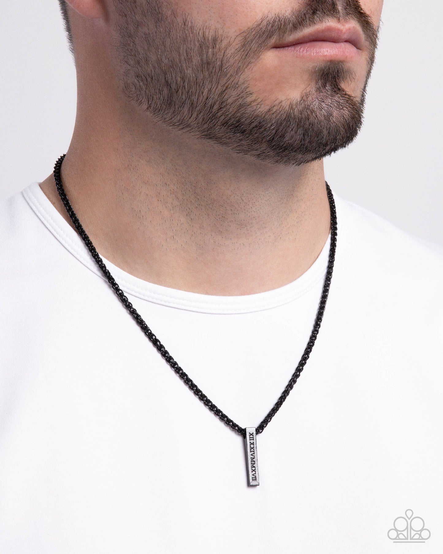 Roman Rebel - Black Men's Necklace - Paparazzi - Dare2bdazzlin N Jewelry