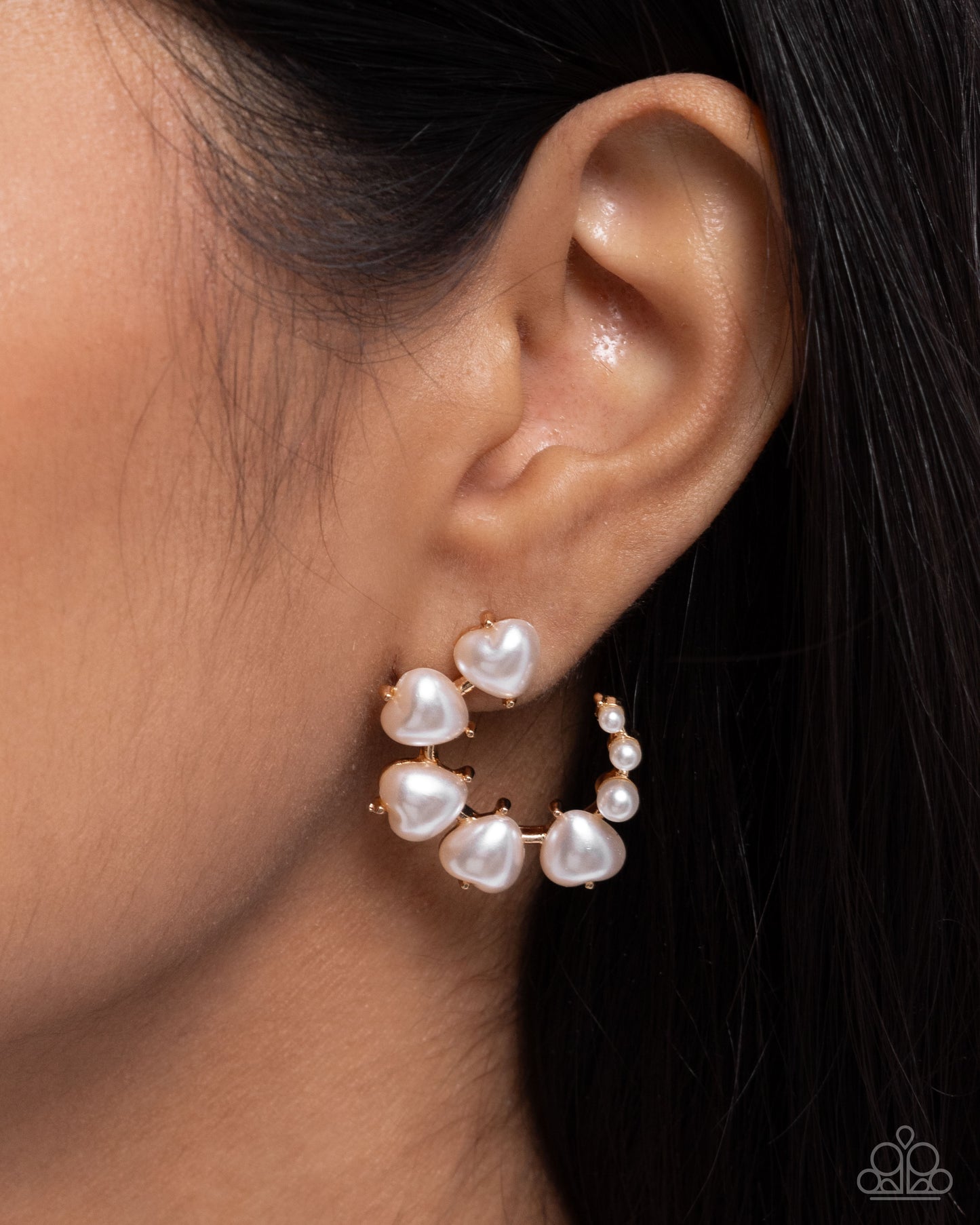 Castle Courting - Gold Post Earring - Paparazzi - Dare2bdazzlin N Jewelry
