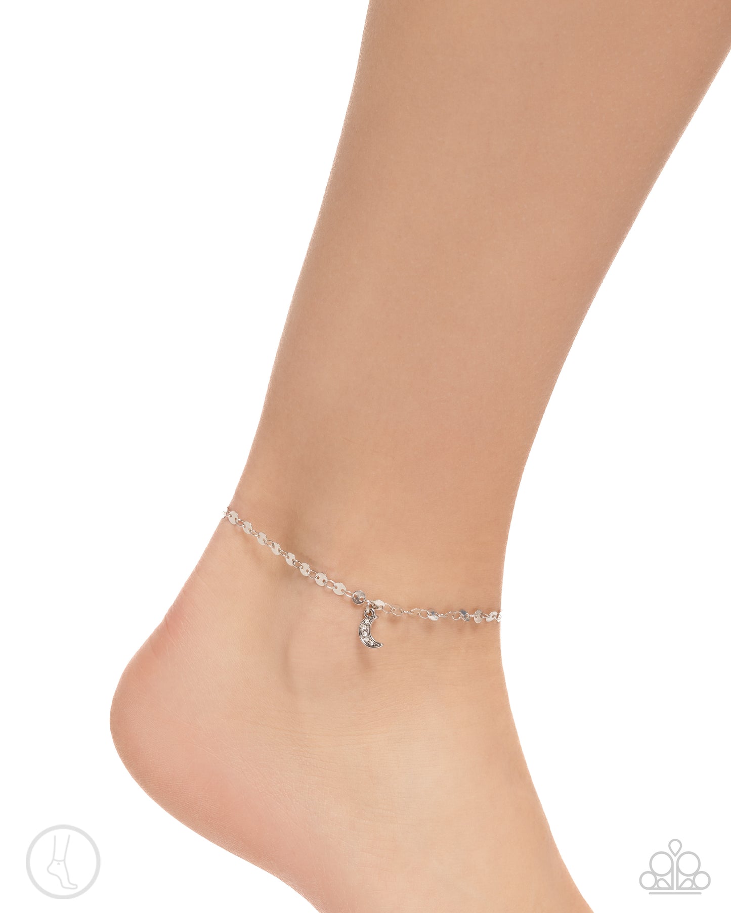 Crescent Chic - Silver Anklet - Paparazzi - Dare2bdazzlin N Jewelry
