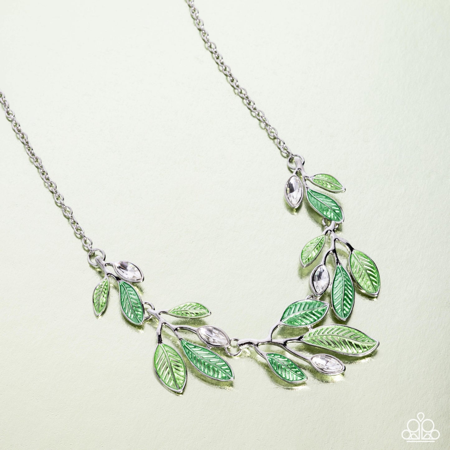 Lyrical Leaves - Green Necklace - Paparazzi - Dare2bdazzlin N Jewelry