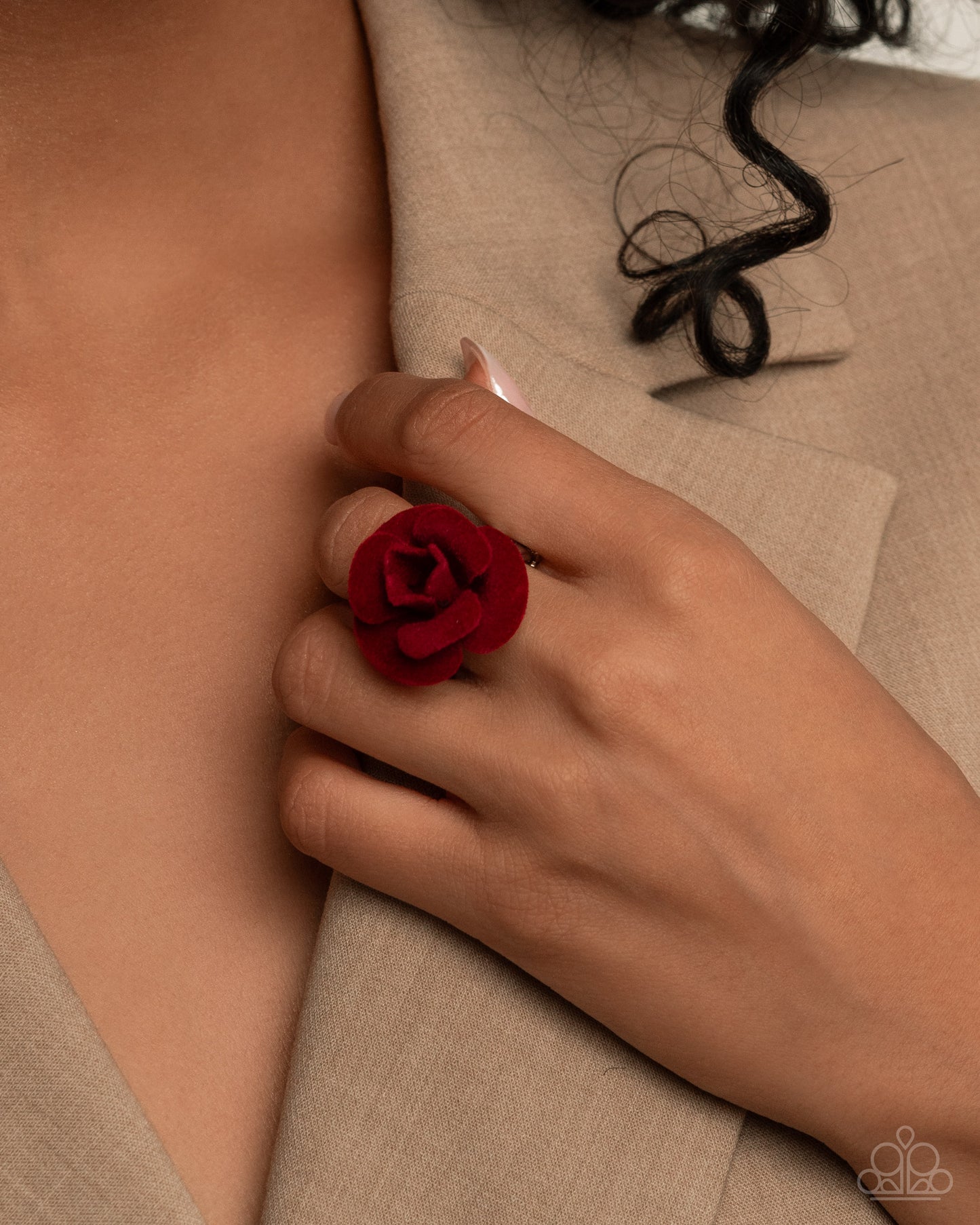 Relaxed Rosette - Red Ring - Dare2bdazzlin N Jewelry