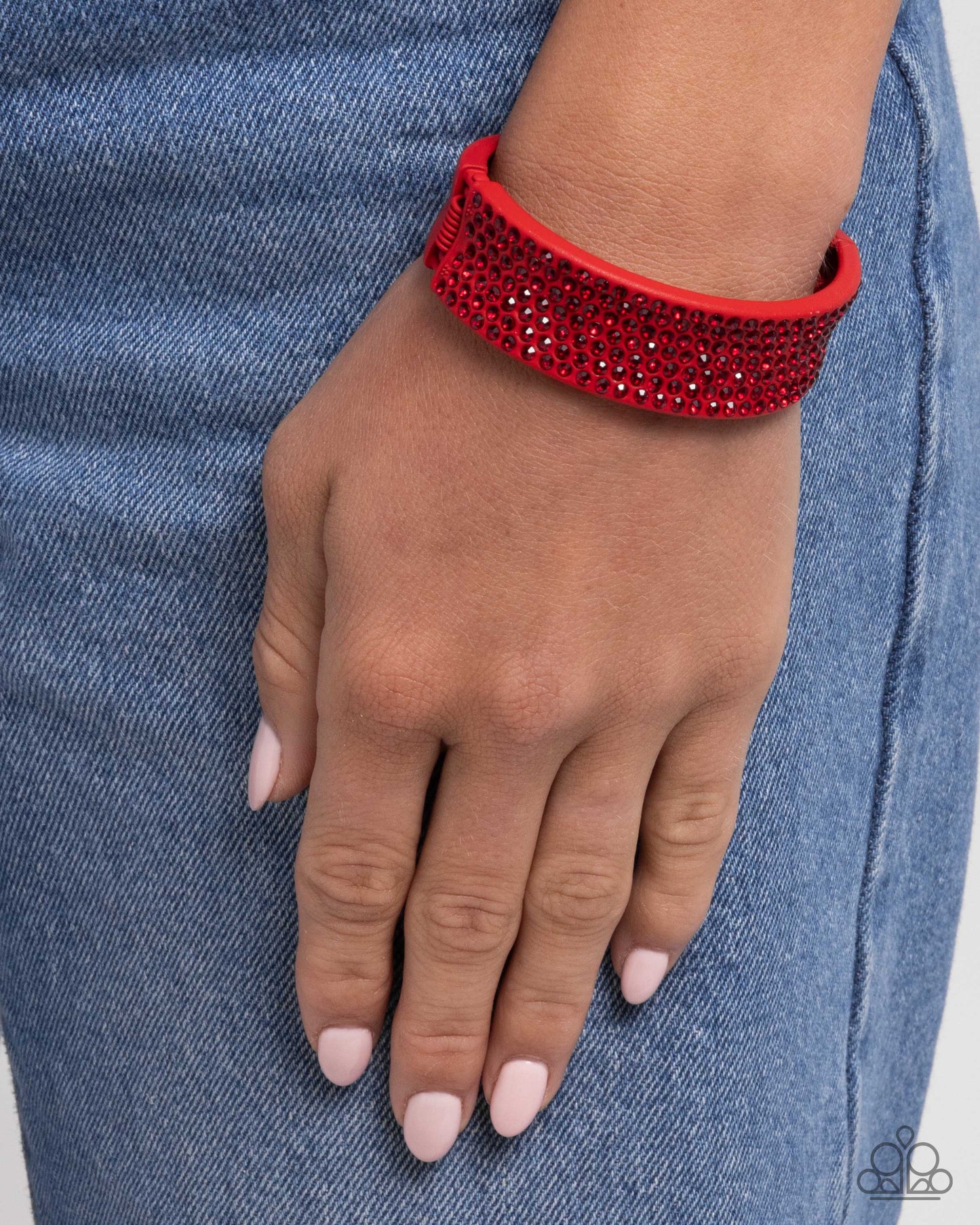 Sprinkling Studs - Red Bracelet - Paparazzi - Dare2bdazzlin N Jewelry