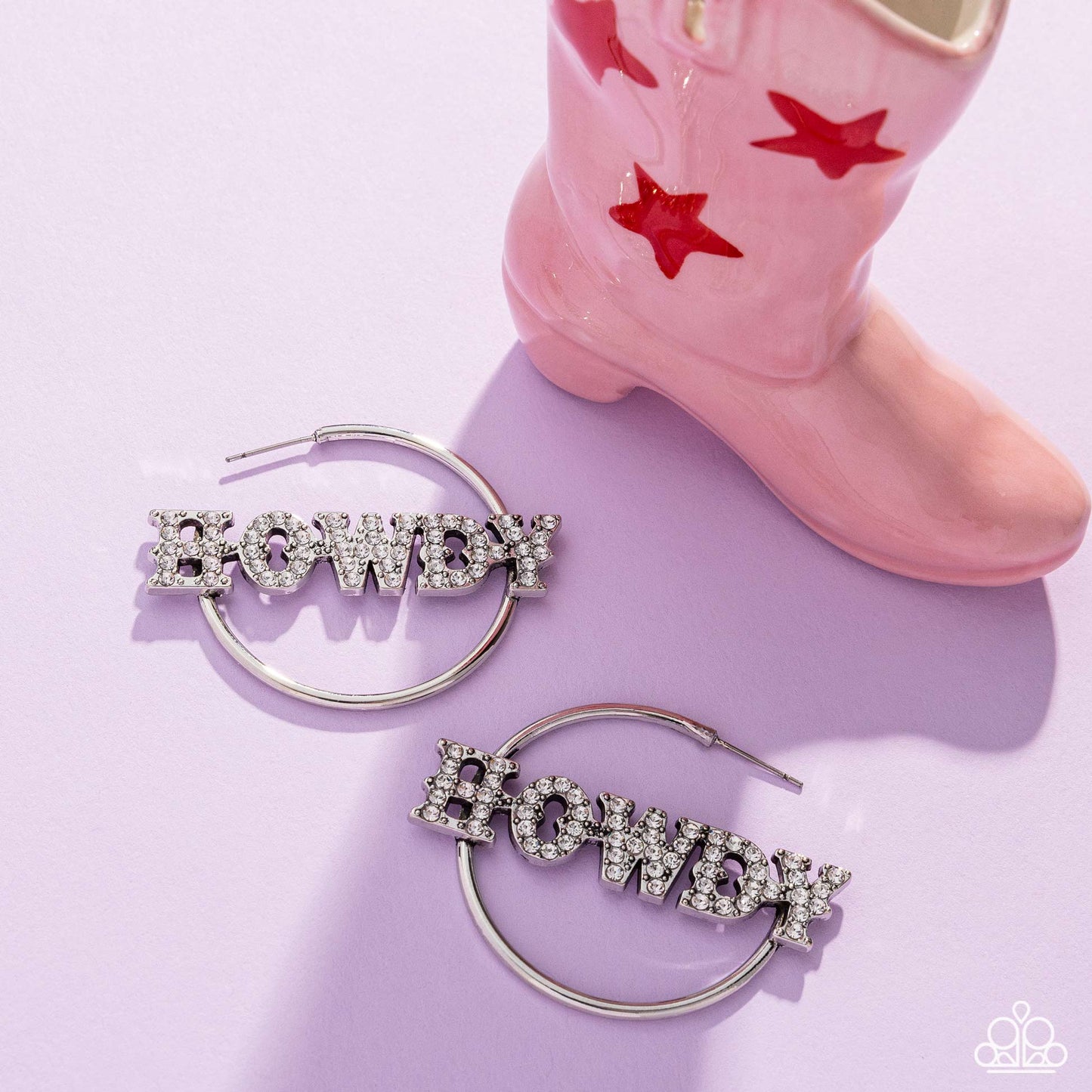 Howdy Hoedown - White Hoop[ Earring - Paparazzi - Dare2bdazzlin N Jewelry