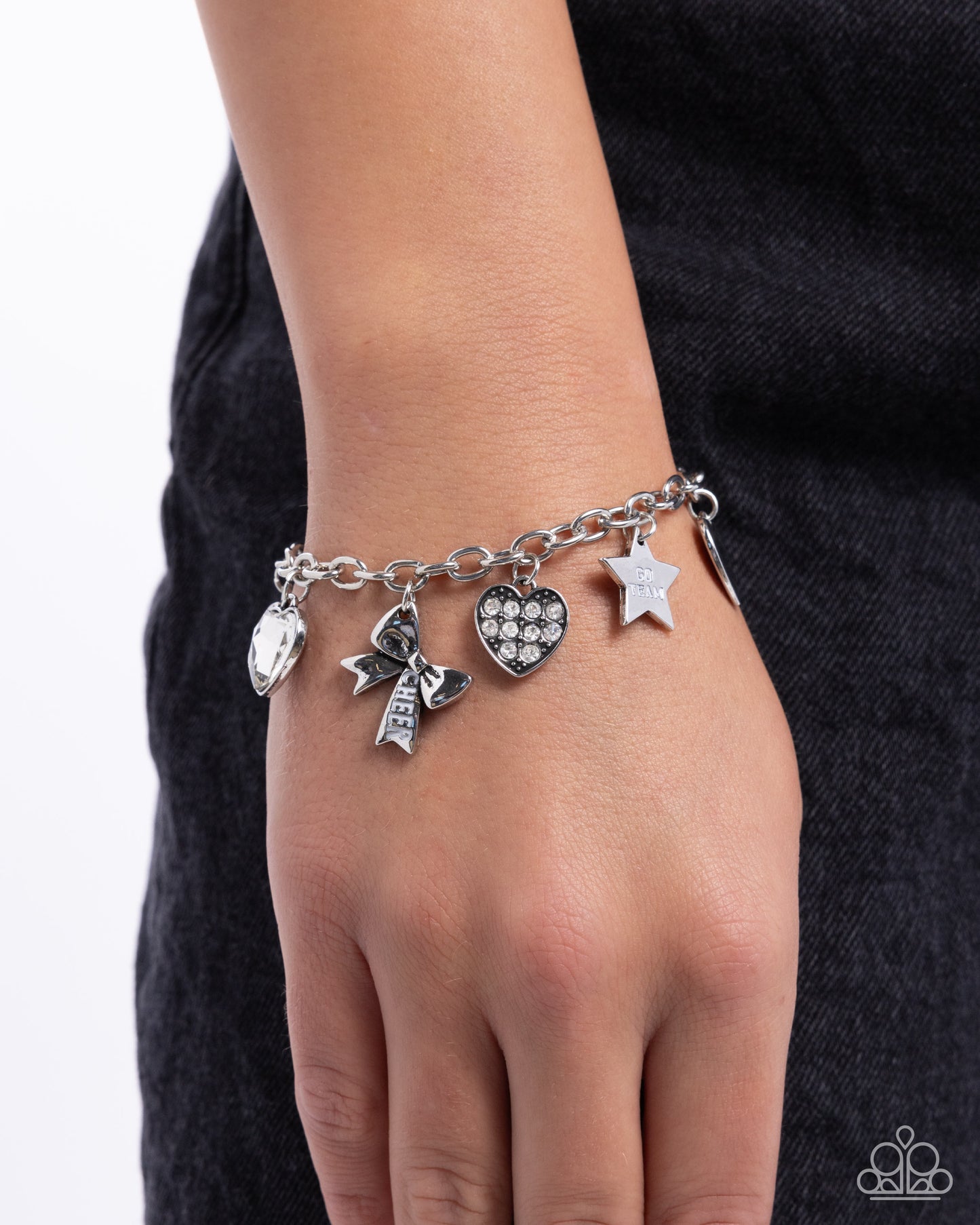 Cheerleading Camp - White Bracelet - Paparazzi - Dare2bdazzlin N Jewelry