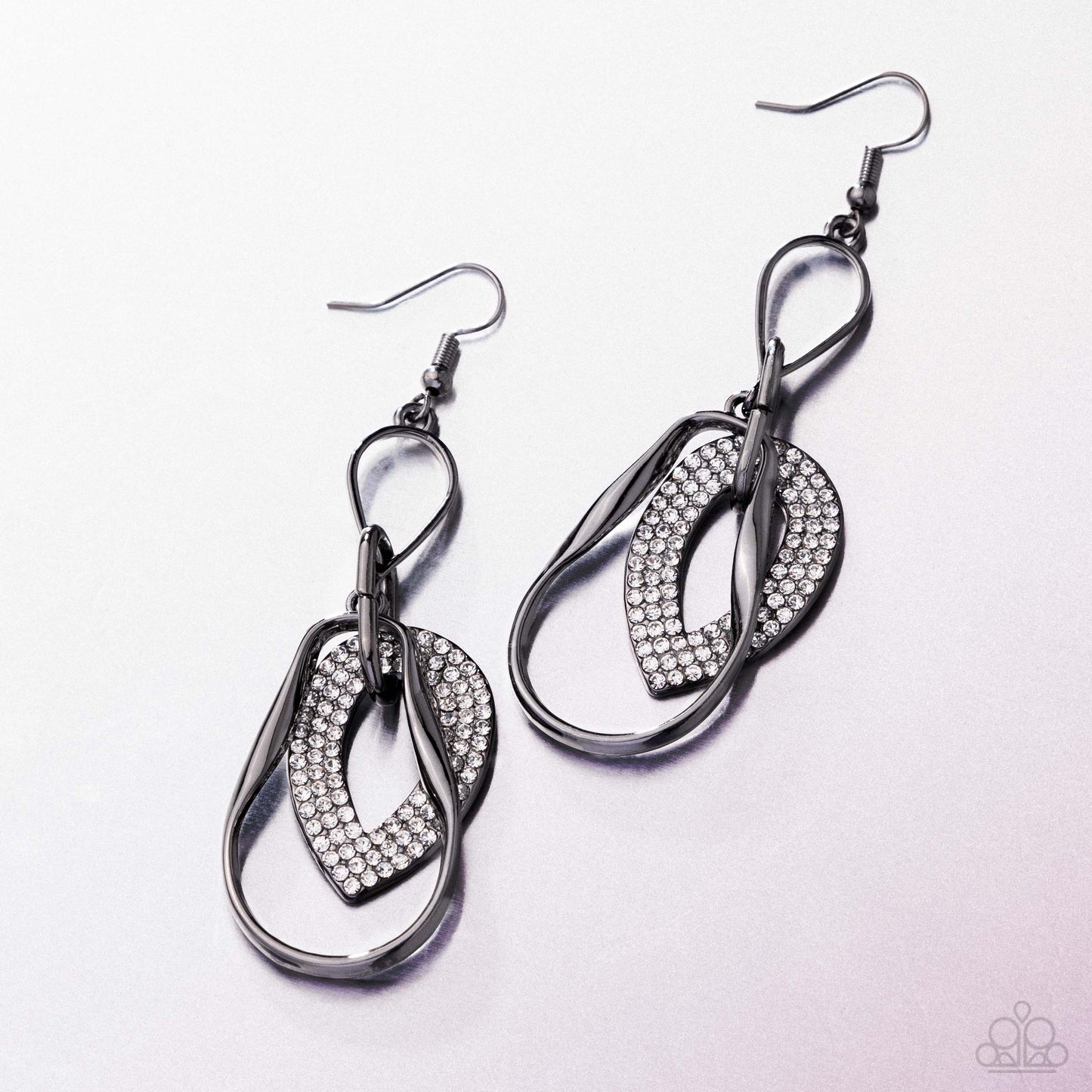Teardrop Triumph - Black Earring - Paparazzi - Dare2bdazzlin N Jewelry