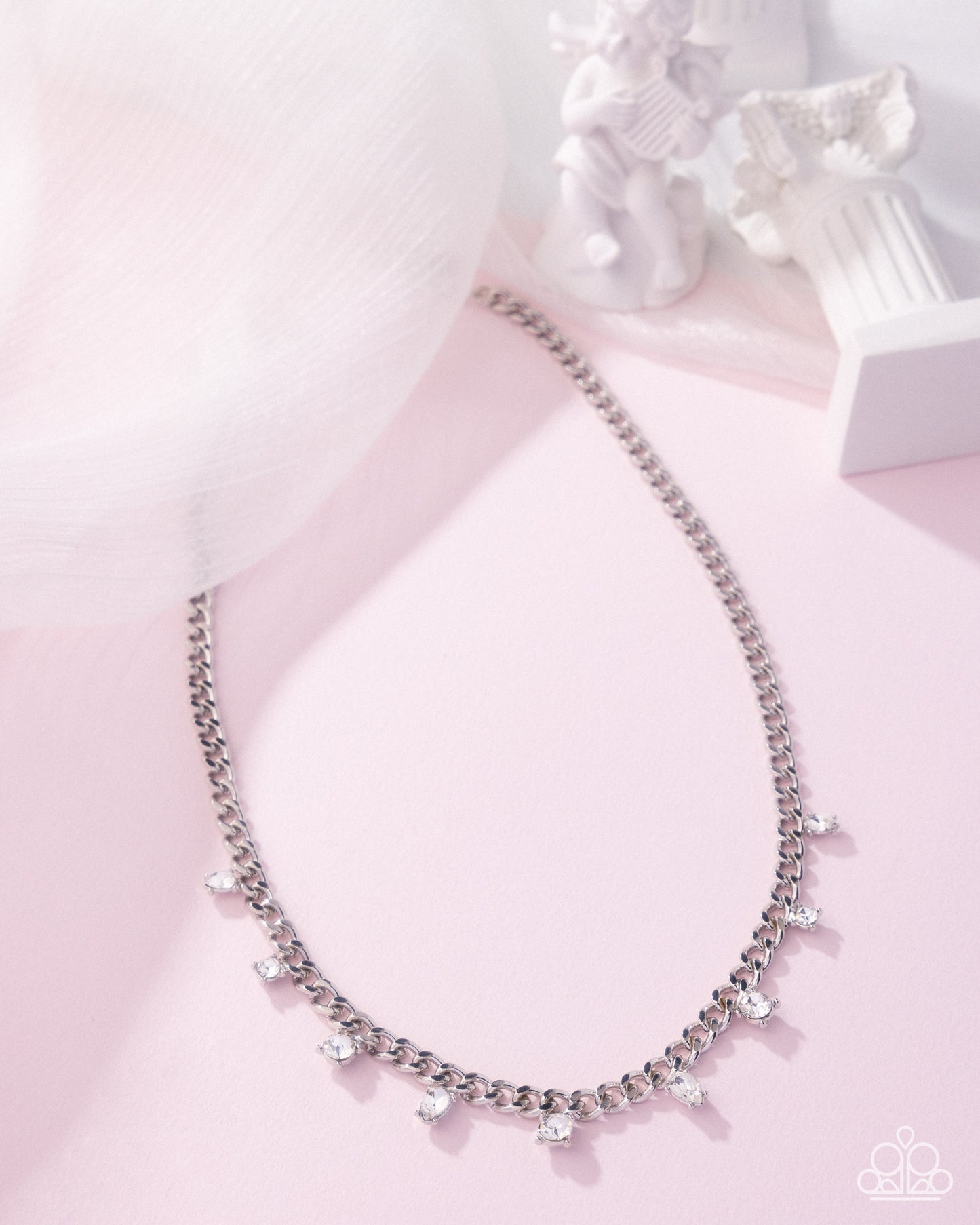 Rebellious Radiance - White Necklace - Paparazzi - Dare2bdazzlin N Jewelry