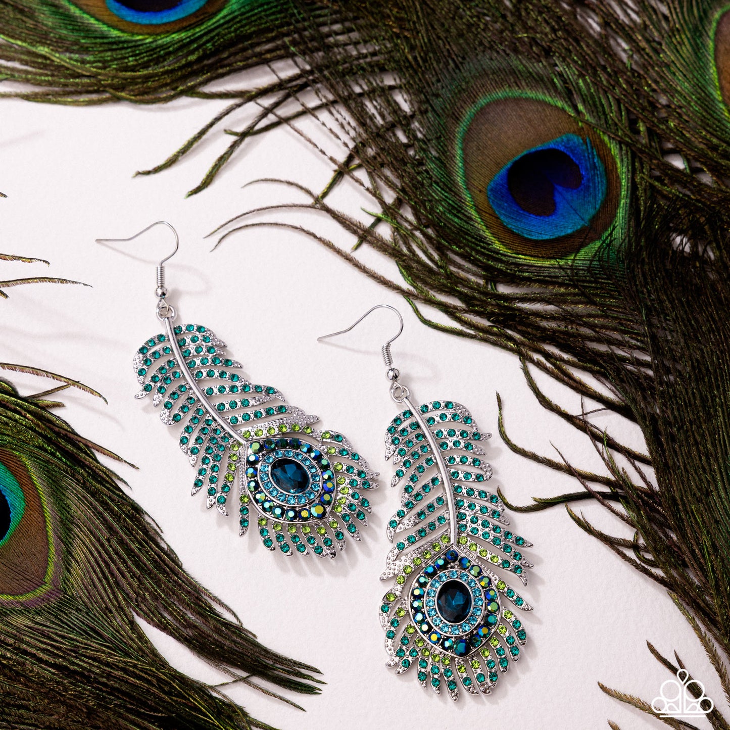 Prized Peacock - Green Earring - Paparazzi - Dare2bdazzlin N Jewelry