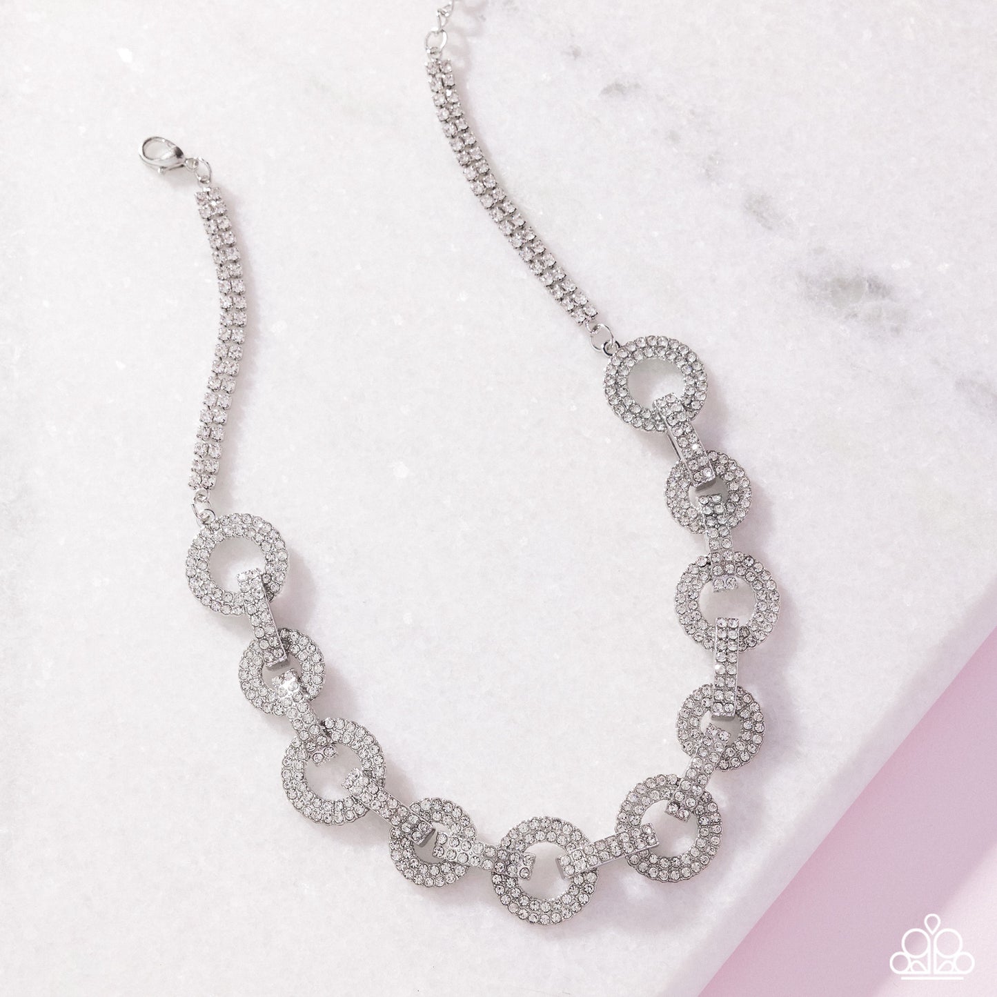 Elegant Embrace - White Necklace - Paparazzi - Dare2bdazzlin N Jewelry