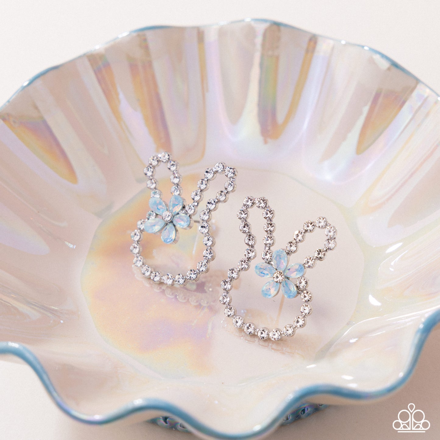 Bunny Backdrop - Blue Post Earring - Paparazzi - Dare2bdazzlin N Jewelry