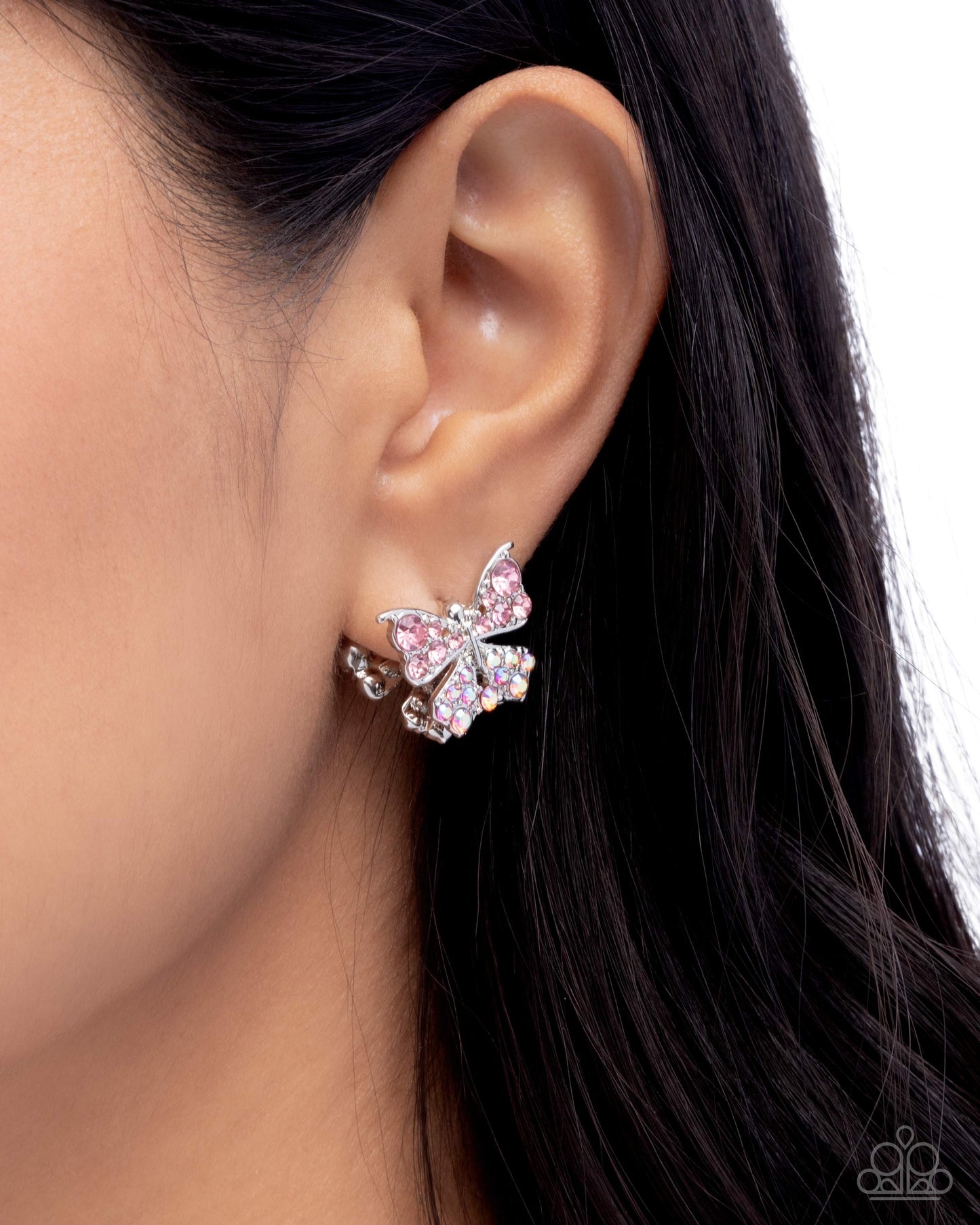 Aerial Apprentice - Pink Hoops Hinge Earring - Paparazzi - Dare2bdazzlin N Jewelry