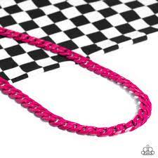 Painted Powerhouse Pink Necklace - Paparazzi - Dare2bdazzlin N Jewelry