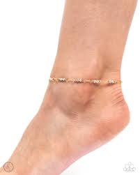 Simple Sass Gold Anklet - Paparazzi - Dare2bdazzlin N Jewelry