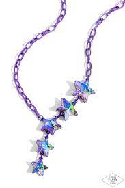Star-Crossed Sparkle Purple Necklace - Paparazzi - Dare2bdazzlin N Jewelry