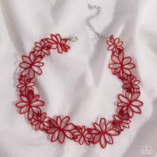 Bouquet Blend Red Choker - Paparazzi - Dare2bdazzlin N Jewelry