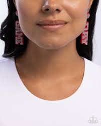 Home Game Red Post Earring - Paparazzi - Dare2bdazzlin N Jewelry