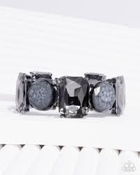 Cloudy Conversation Black Bracelet - Paparazzi - Dare2bdazzlin N Jewelry