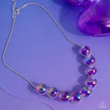 Iridescent Identity Purple Necklace - Paparazzi - Dare2bdazzlin N Jewelry