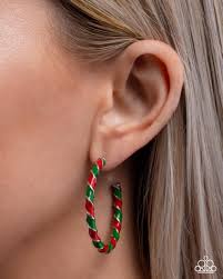 Candy Cane Lane Multi Hoop Earring - Paparazzi - Dare2bdazzlin N Jewelry