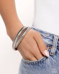 Sleek Specialty Silver Bracelet - Paparazzi - Dare2bdazzlin N Jewelry