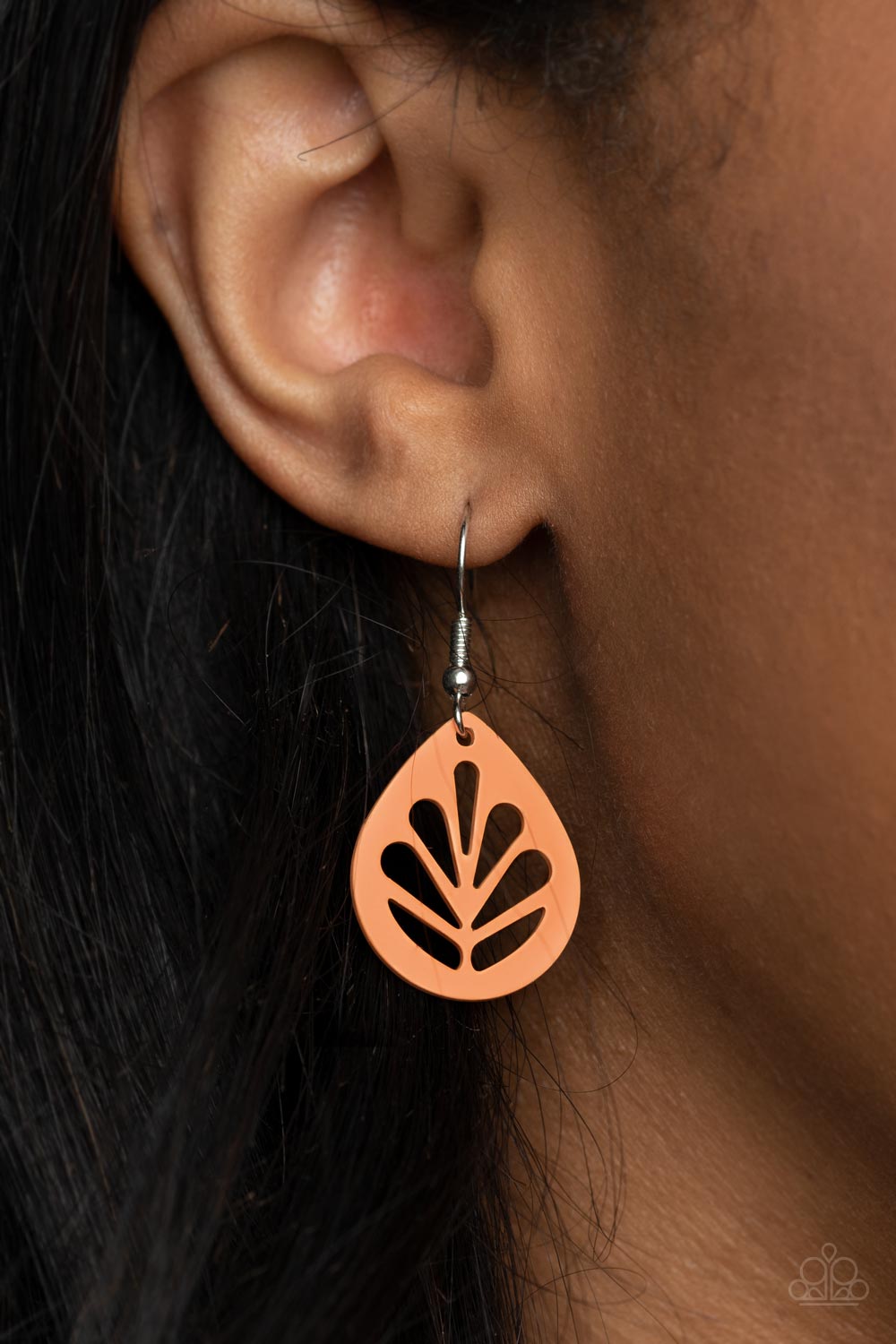 LEAF Yourself Wide Open - Orange Earring - Paparazzi - Dare2bdazzlin N Jewelry