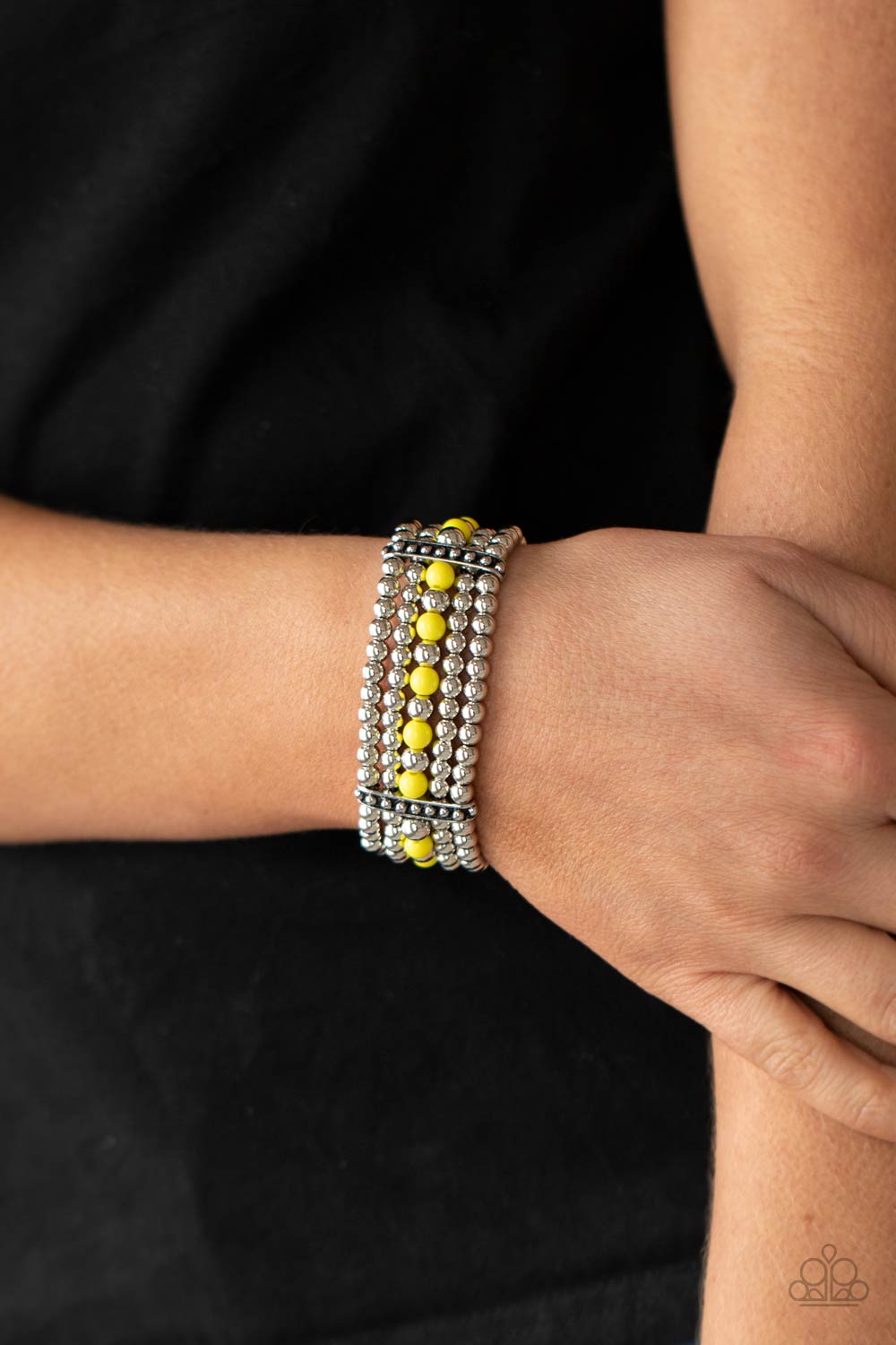 Gloss Over The Details - Yellow Bracelet - Paparazzi - Dare2bdazzlin N Jewelry