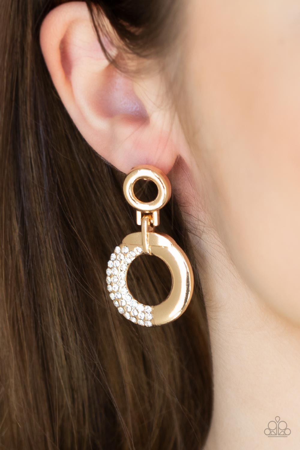 Modern Motivation - Gold Earring - Paparazzi - Dare2bdazzlin N Jewelry