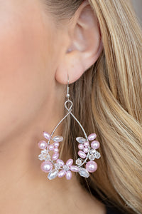 Marina Banquet - Pink Earring - Paparazzi - Dare2bdazzlin N Jewelry