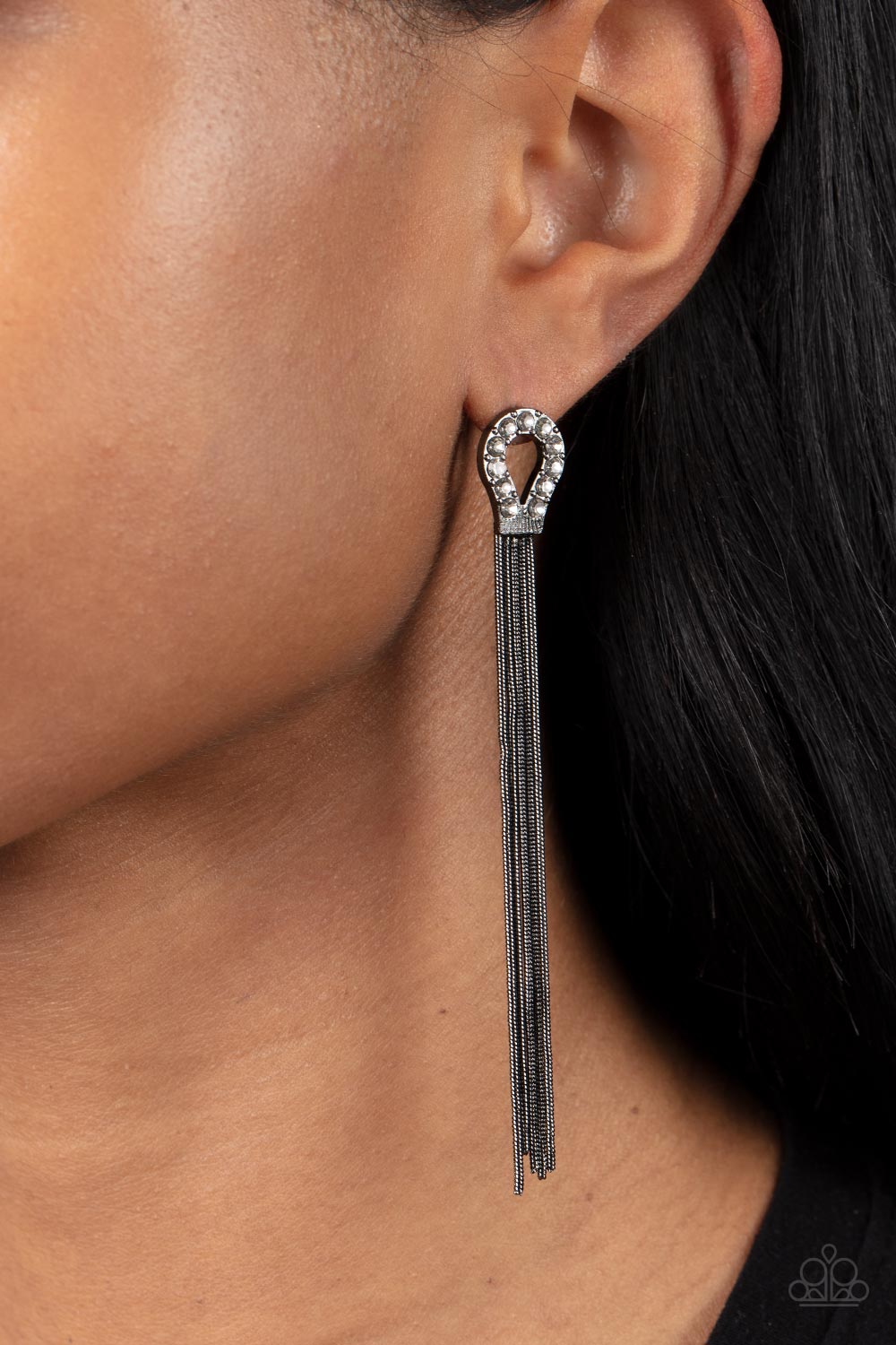 Dallas Debutante - Black Earring - Paparazzi - Dare2bdazzlin N Jewelry