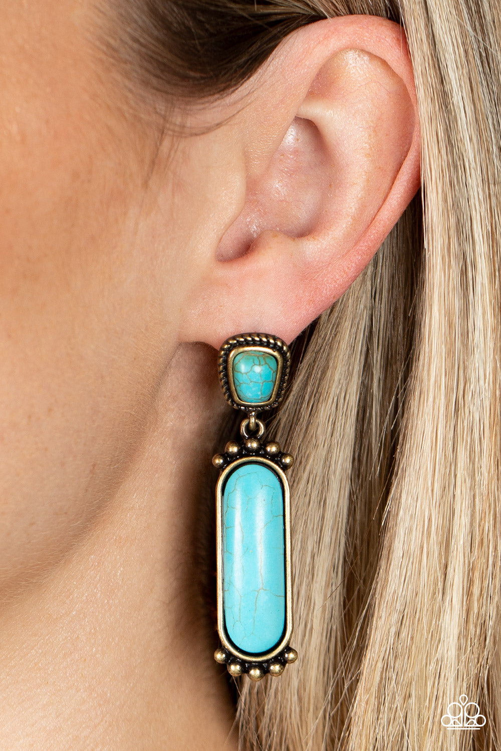 Southern Charm - Brass Earring - Paparazzi - Dare2bdazzlin N Jewelry