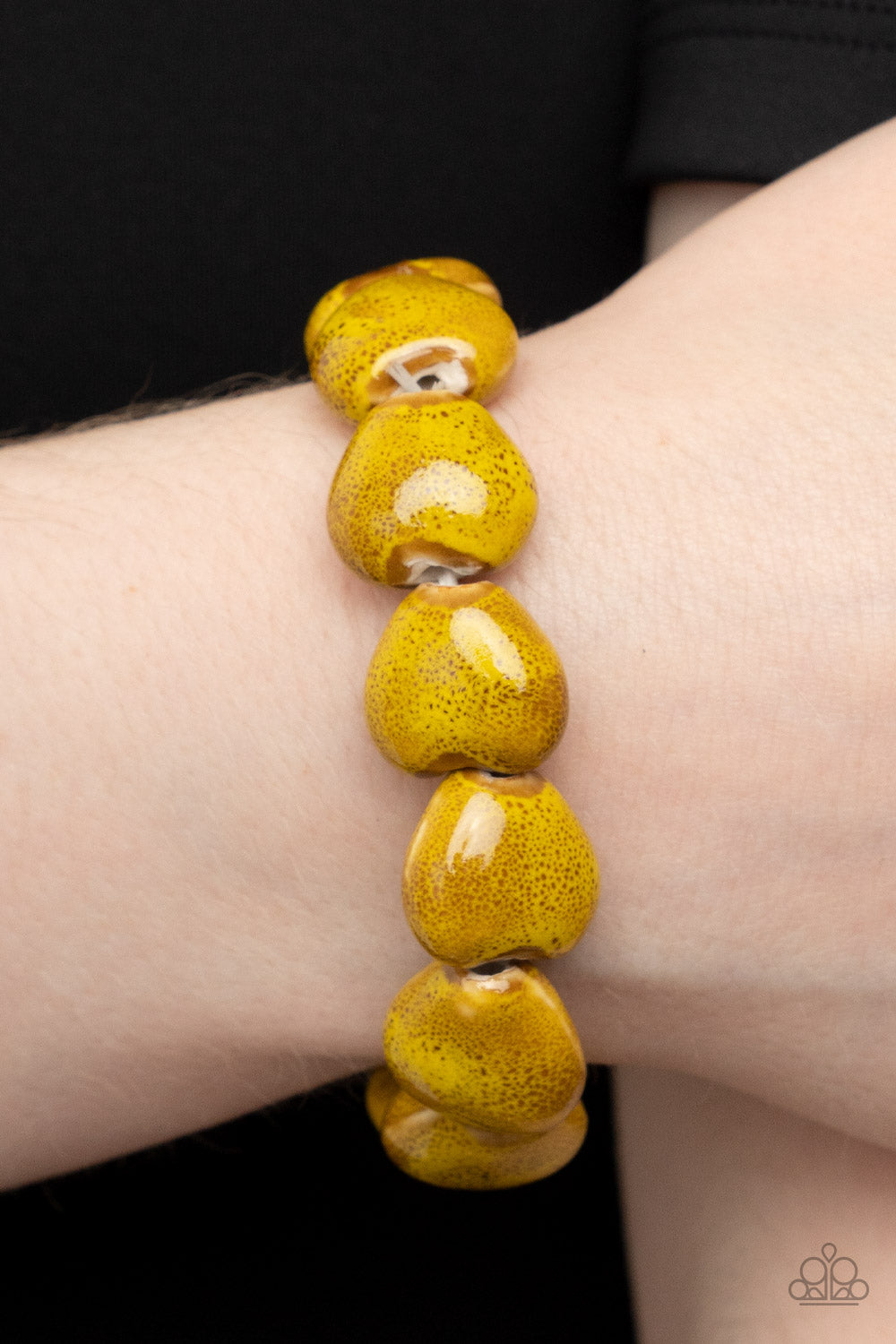 GLAZE a Trail - Yellow Bracelet - Paparazzi - Dare2bdazzlin N Jewelry