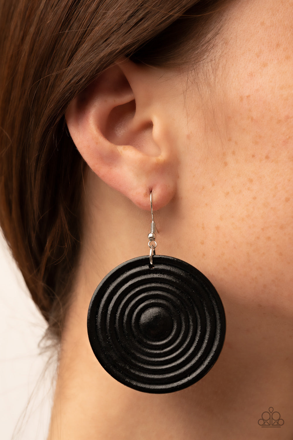 Caribbean Cymbal - Black Earring - Paparazzi - Dare2bdazzlin N Jewelry