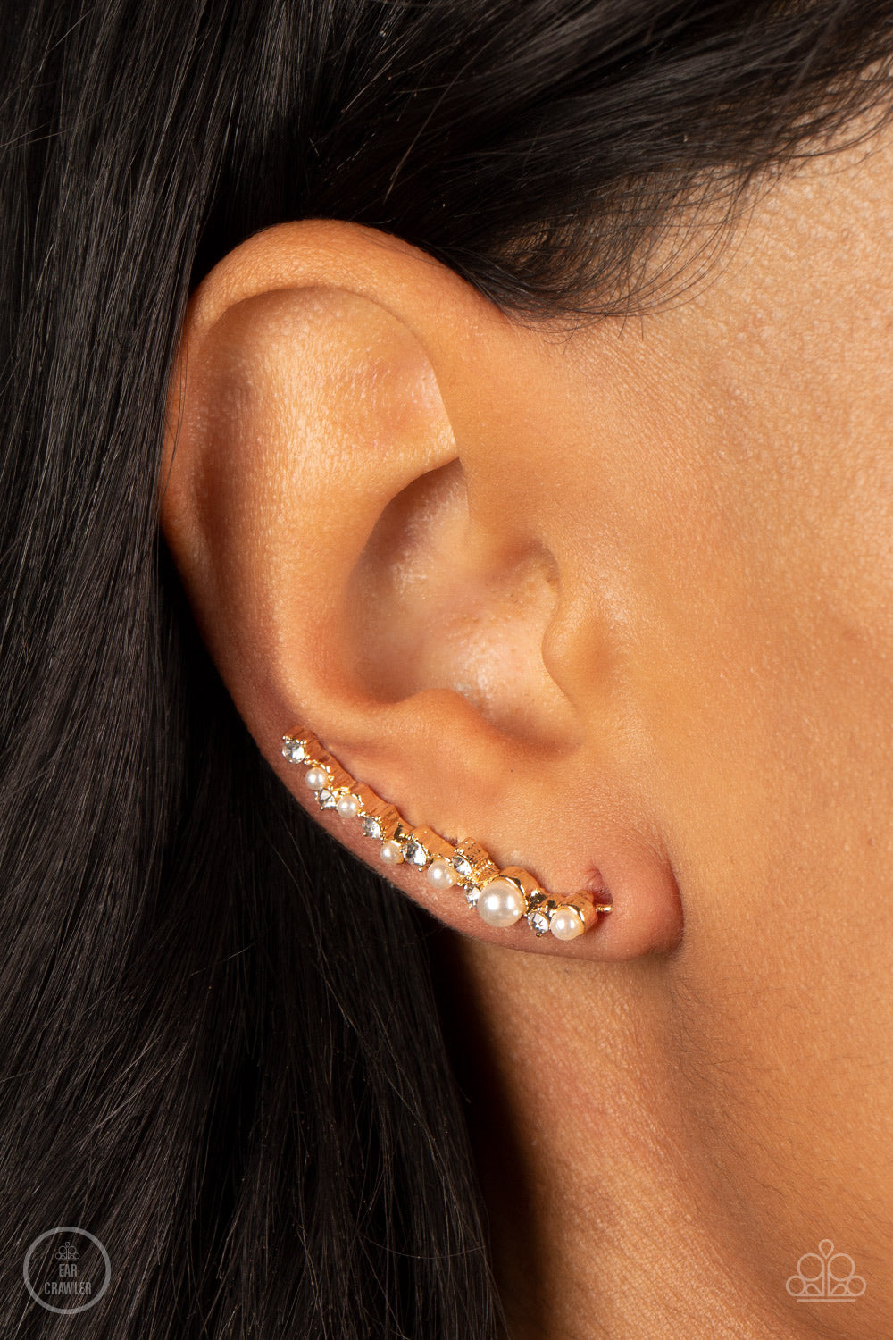 Couture Crawl - Gold Ear Crawlers - Paparazzi - Dare2bdazzlin N Jewelry
