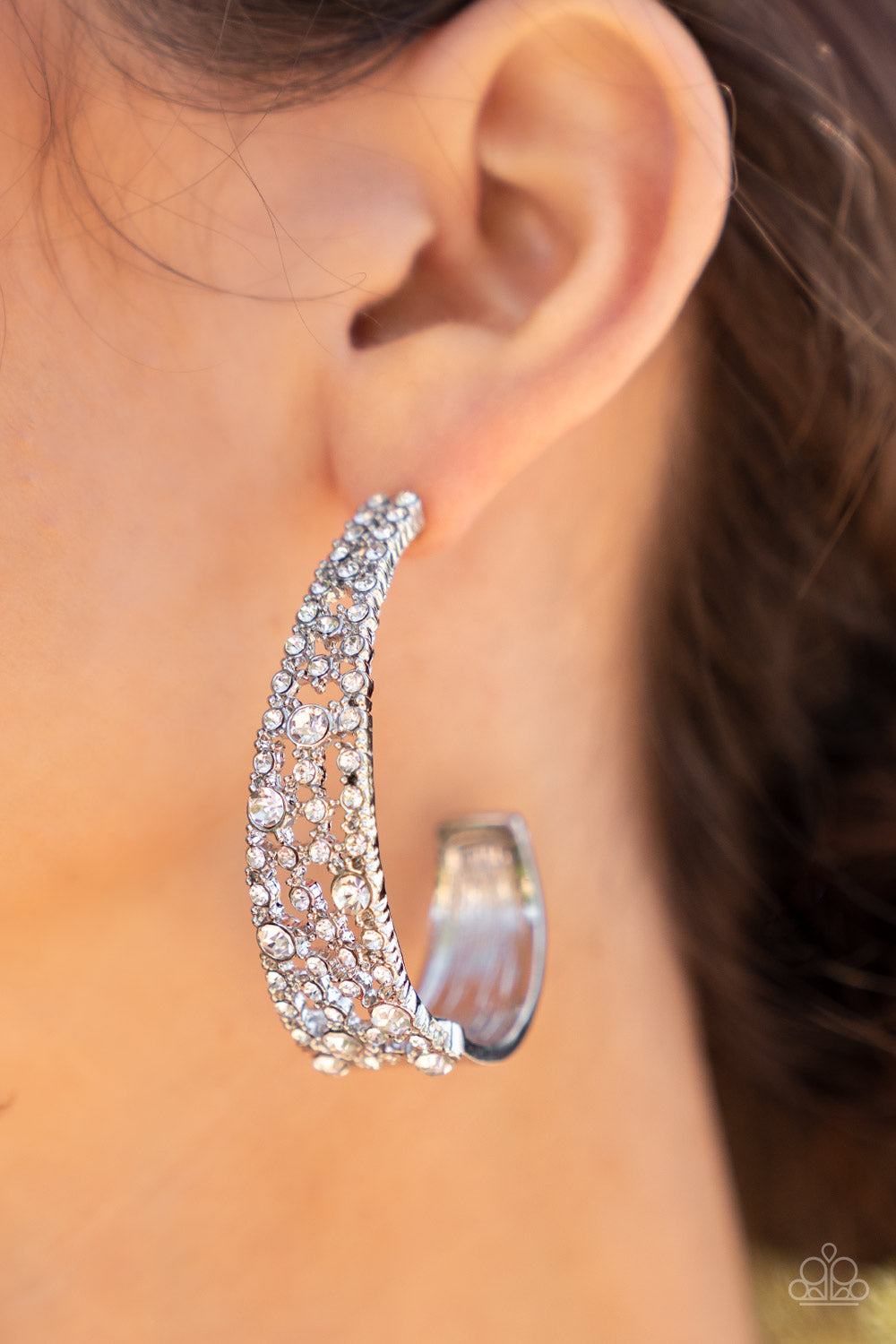 Cold as Ice - White Earring - Paparazzi - Dare2bdazzlin N Jewelry