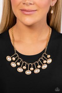 Abstract Adornment - Gold Necklace - Paparazzi - Dare2bdazzlin N Jewelry
