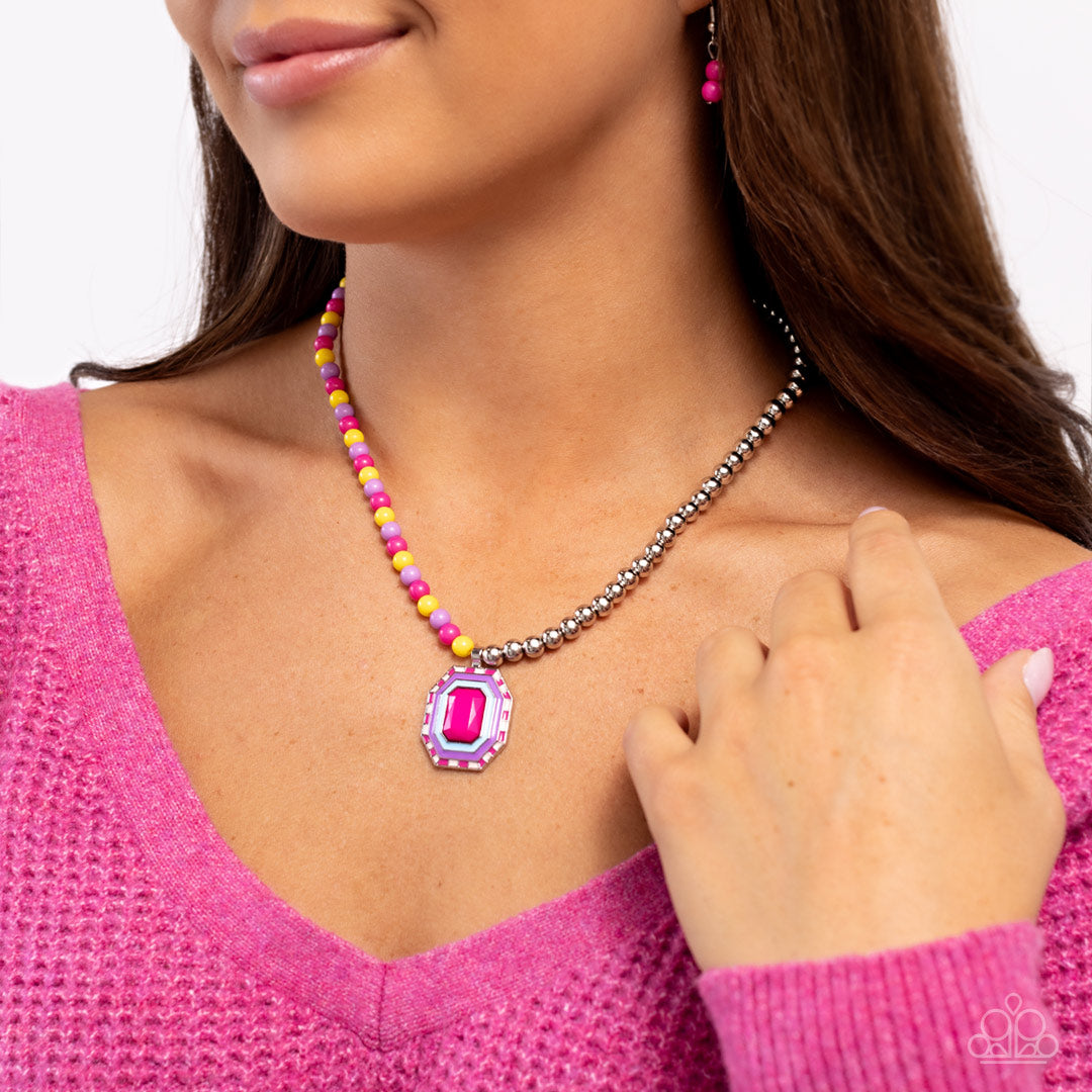 Contrasting Candy - Multi Necklace - Paparazzi - Dare2bdazzlin N Jewelry