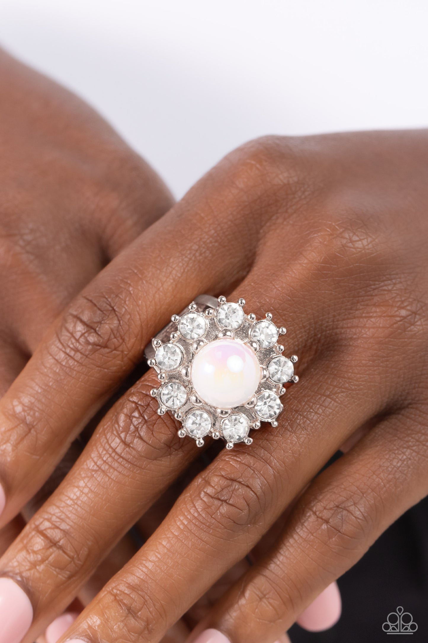 Elite Enchantment - White Ring - Paparazzi - Dare2bdazzlin N Jewelry