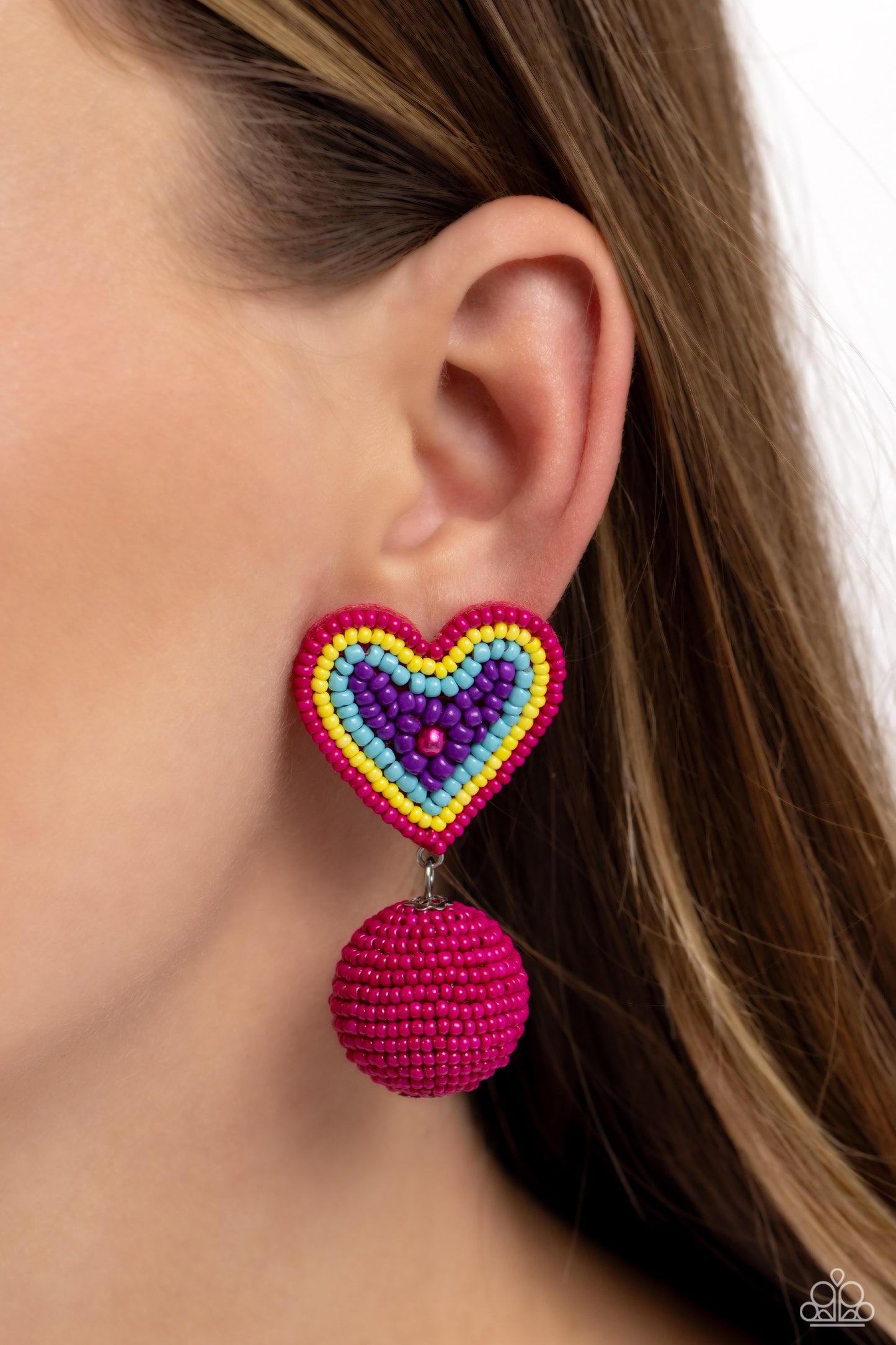 Spherical Sweethearts - Multi Earring - Paparazzi - Dare2bdazzlin N Jewelry