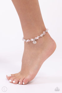 Lotus Landslide - Pink Anklet - Paparazzi - Dare2bdazzlin N Jewelry