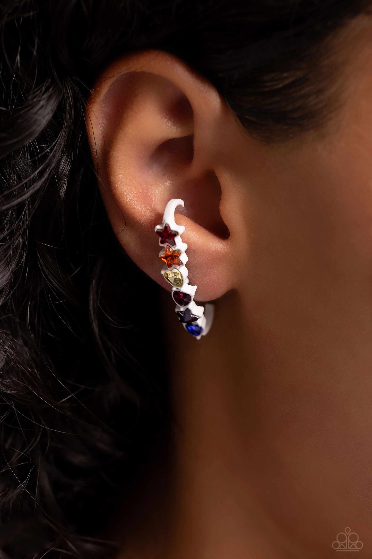 In Good Shape - Multi illusion Post Earring - Paparazzi - Dare2bdazzlin N Jewelry