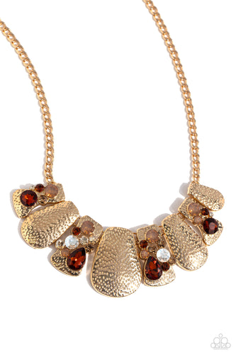 Multicolored Mayhem - Brown Necklace - Paparazzi - Dare2bdazzlin N Jewelry