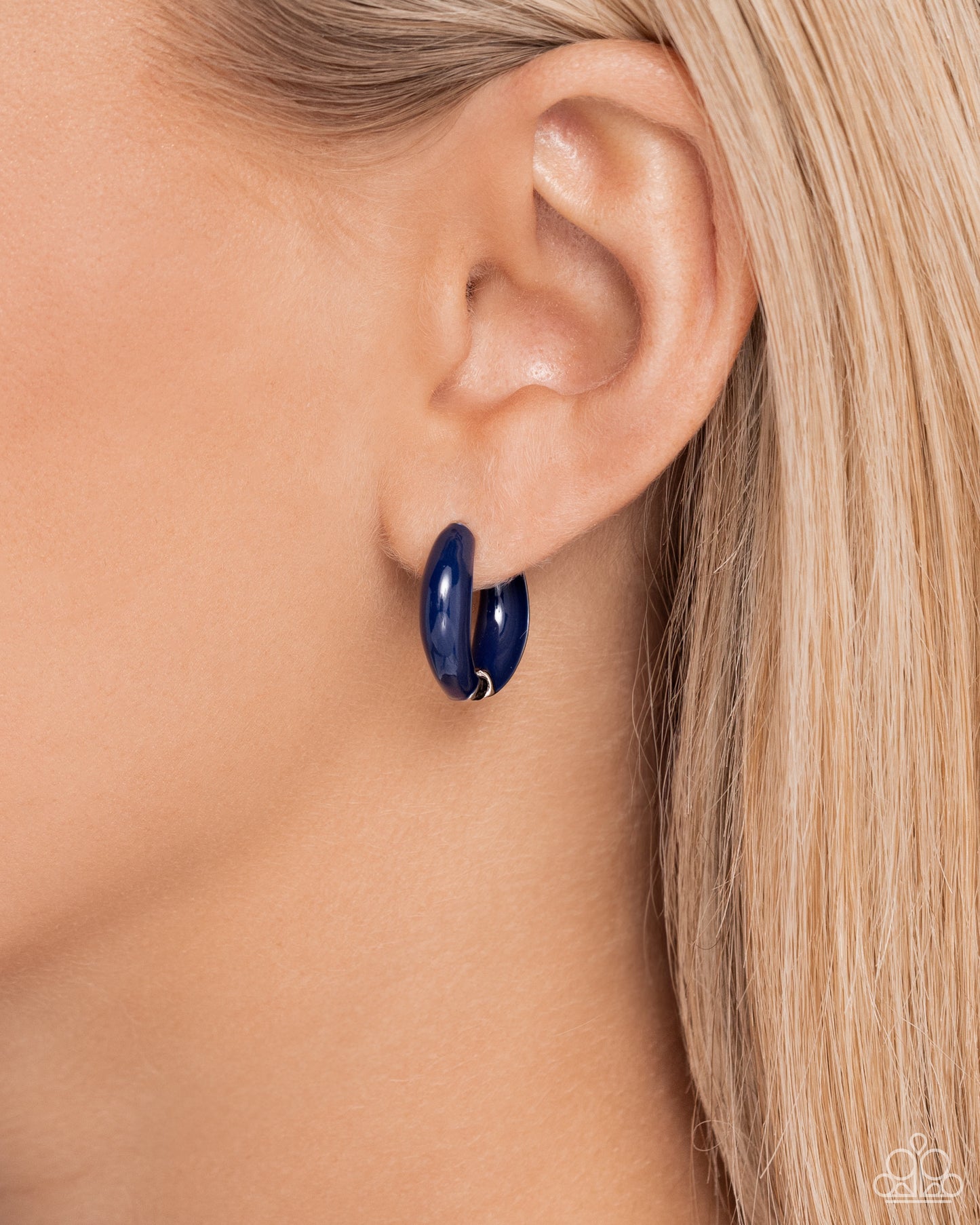 Pivoting Paint - Blue Hoops Hinge Earring - Paparazzi - Dare2bdazzlin N Jewelry