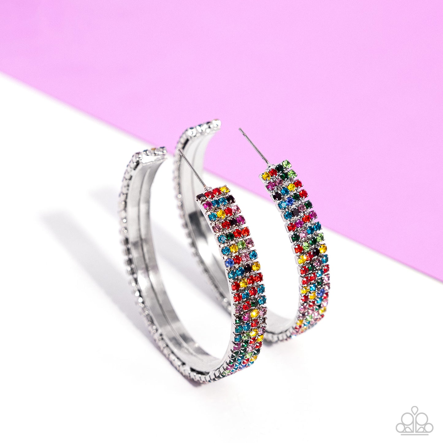 Stacked Symmetry - Multi Hoop Earring - Paparazzi - Dare2bdazzlin N Jewelry