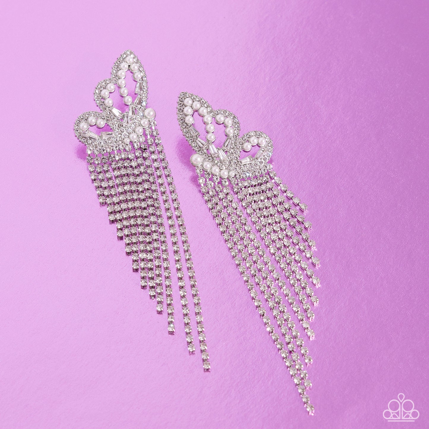 Aerial Accent - White Post Earring - Paparazzi - Dare2bdazzlin N Jewelry