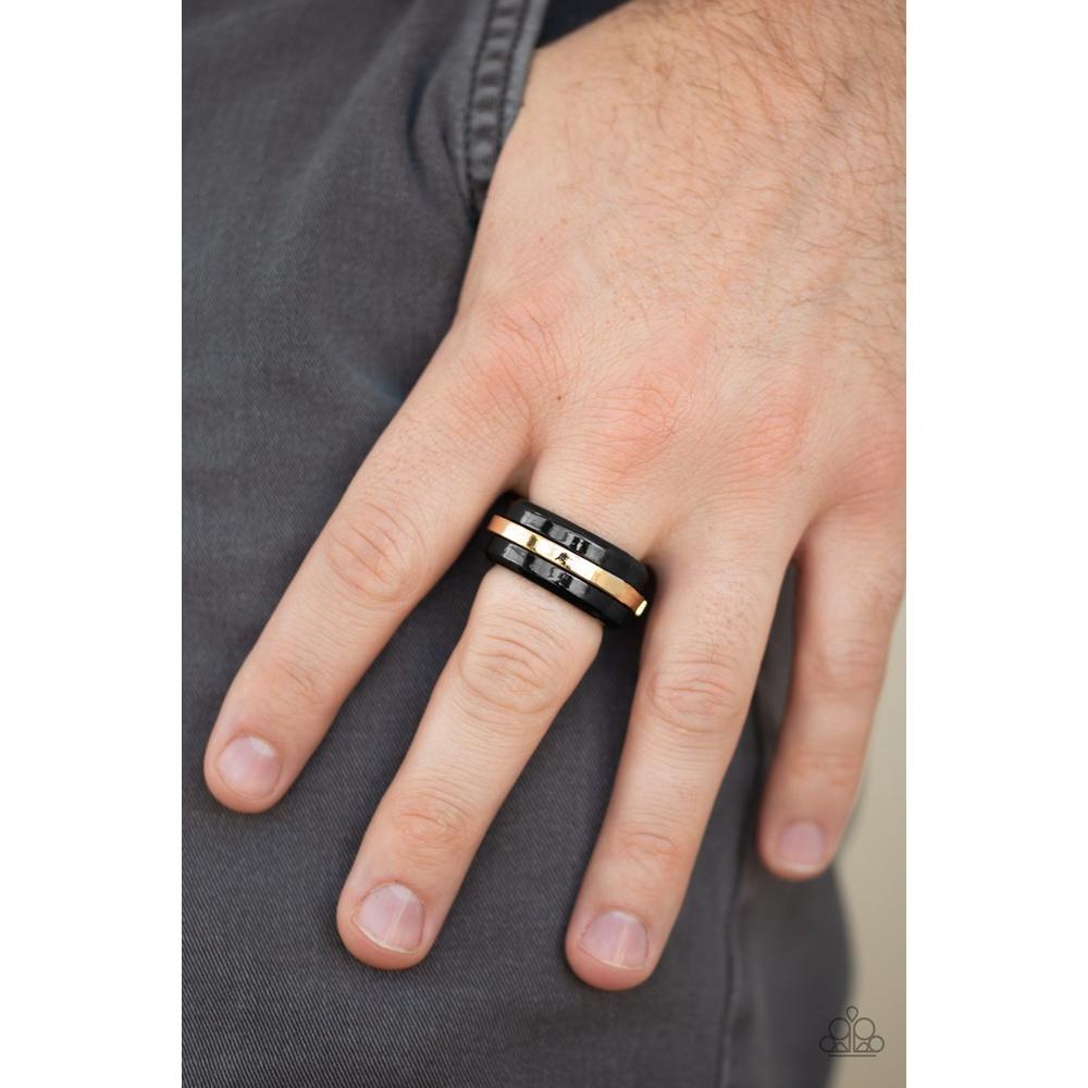 Battle Tank Gold Ring - Paparazzi - Dare2bdazzlin N Jewelry