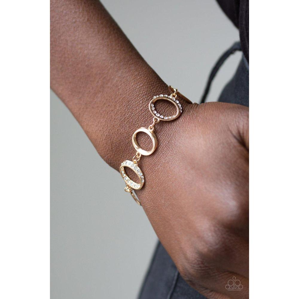 Beautifully Inside and Out Gold Bracelet - Paparazzi - Dare2bdazzlin N Jewelry