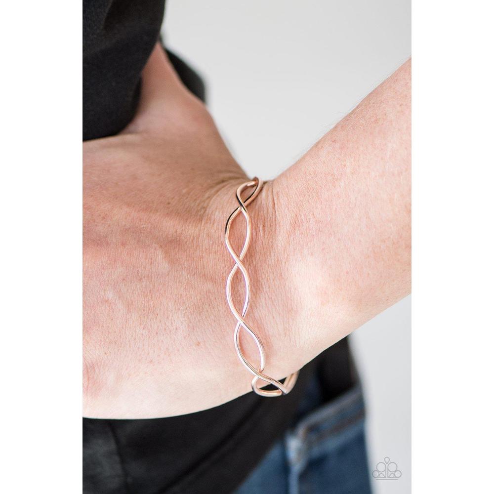 Big City Lights - Rose Gold Bracelet - Paparazzi - Dare2bdazzlin N Jewelry