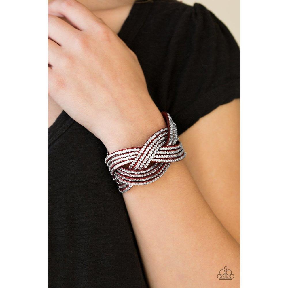 Big City Shimmer - Red Bracelet - Paparazzi - Dare2bdazzlin N Jewelry